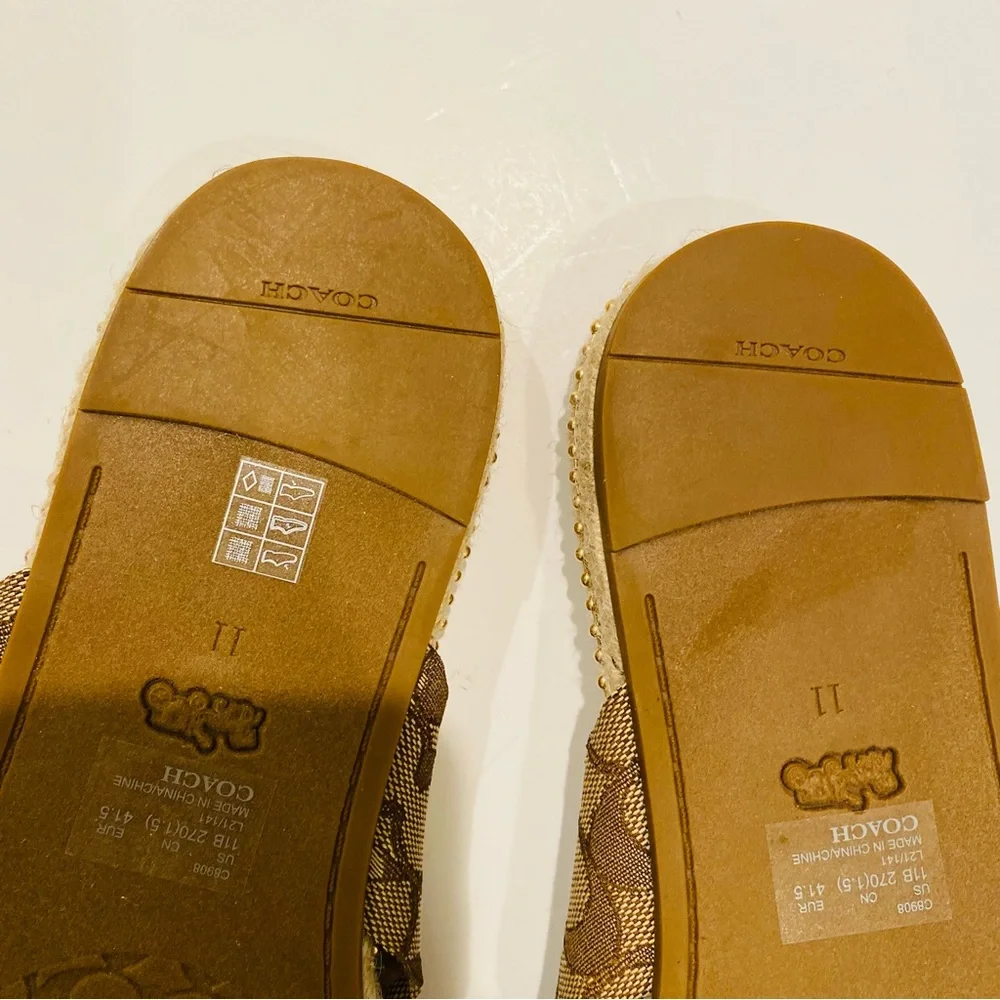 Coach Charli Espadrille Slides Size 11 - Picture 12 of 13